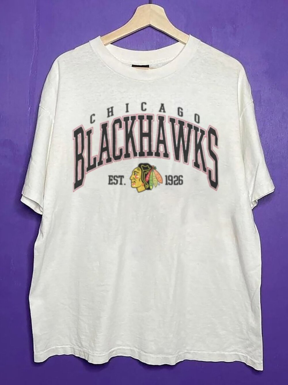1926 Vintage Chicago Blackhawks Hockey Shirt, Retro 90s NHL Blackhawks Shirt Tee